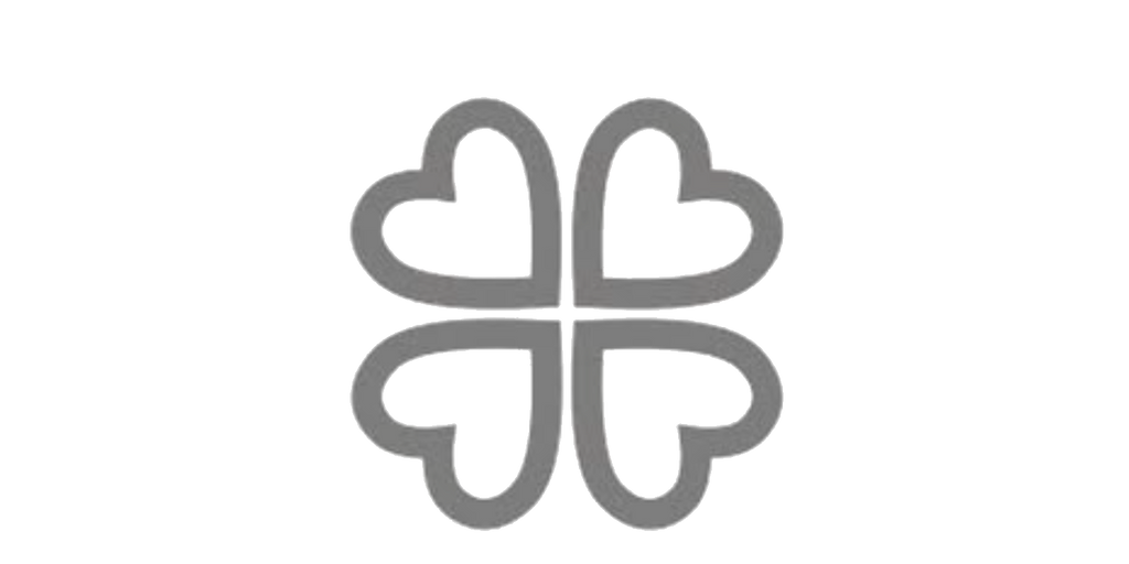 grey version of the Puur Van Geluk logo