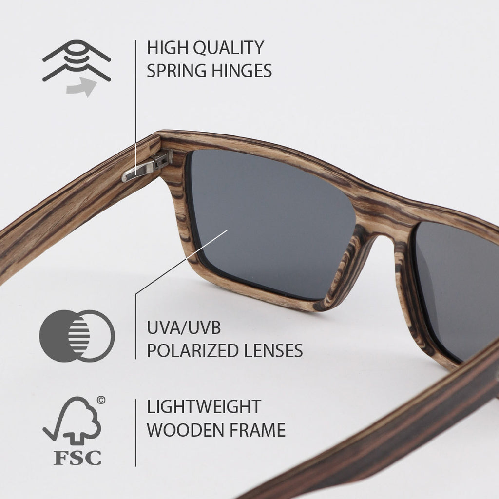 overview of the typical features from all wooden sunglasses from the brand eKodoKi