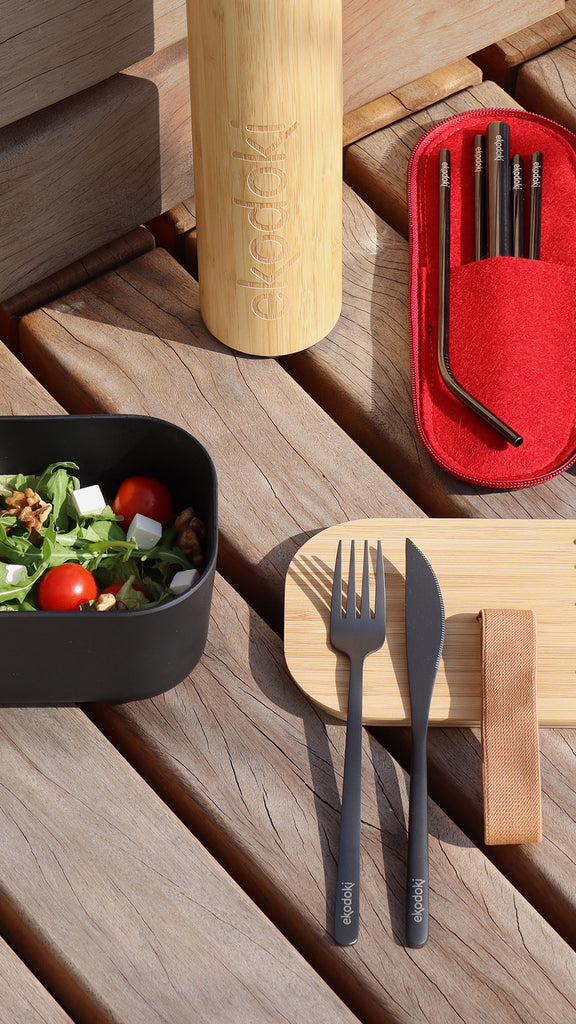 lunchboxes and cutlery collection banner from the brand eKodoKi for mobile