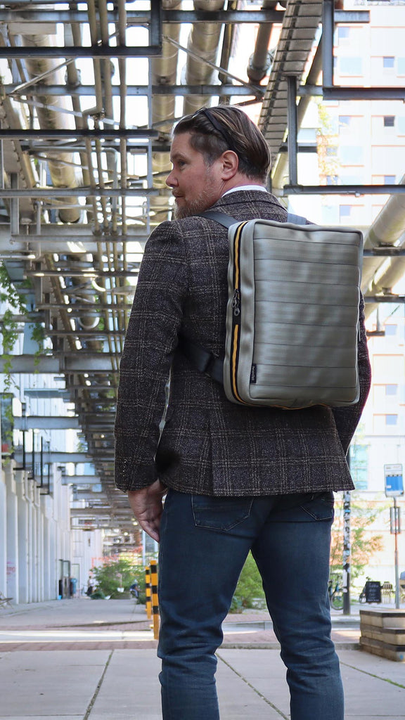 Man Modeling Backpack Eco-Friendly Backpacks Collection | eKodoKi®