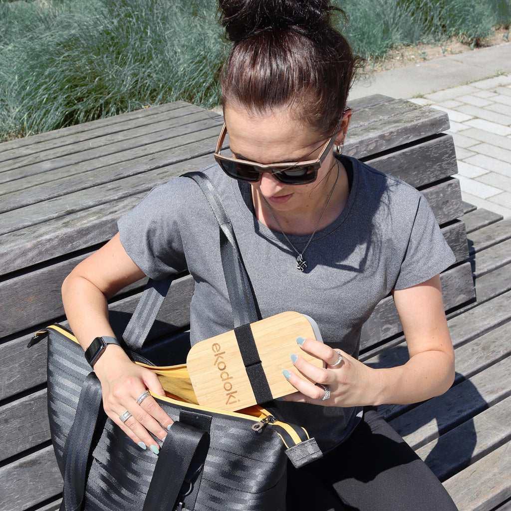 white-lunchbox-bamboo-lid-female-model-taken-out-eKodoKi-BENTO