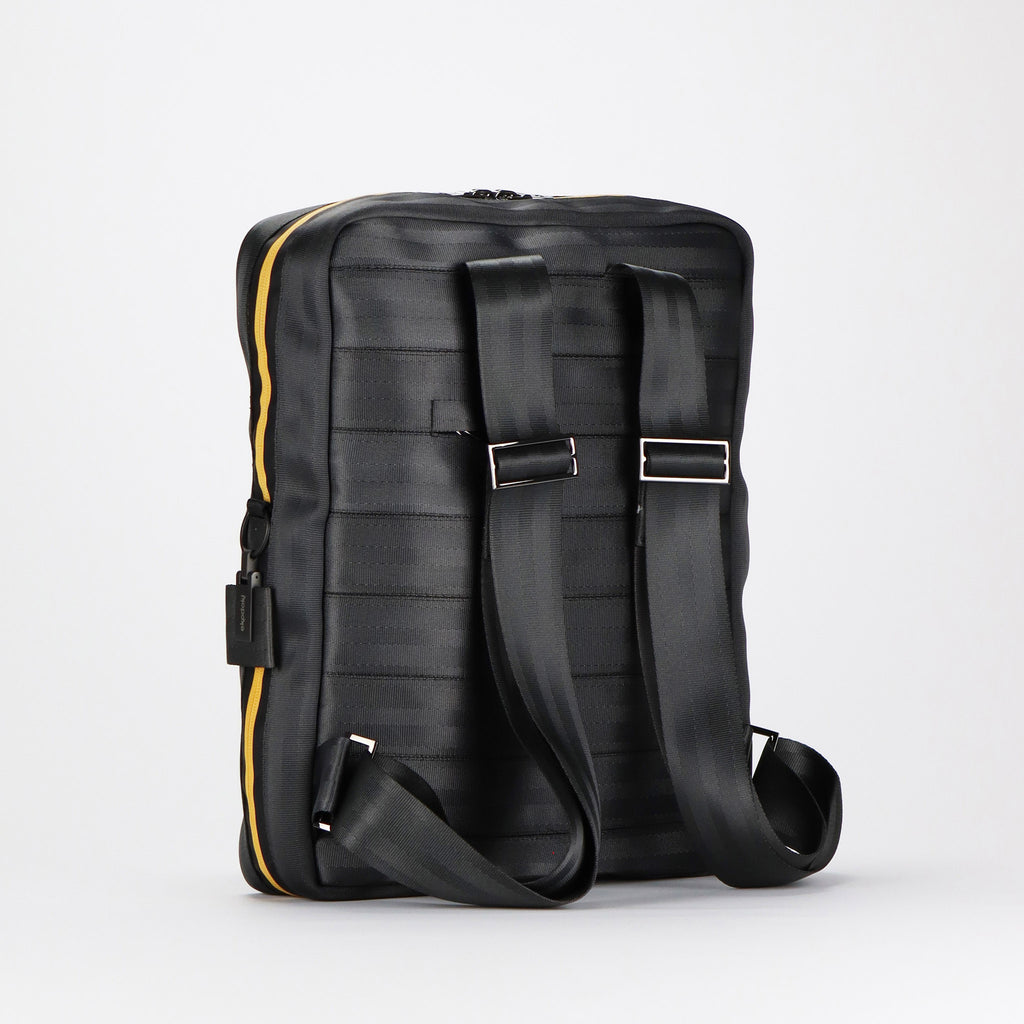 black seatbelt backpack L back eKodoKi RE-BELT