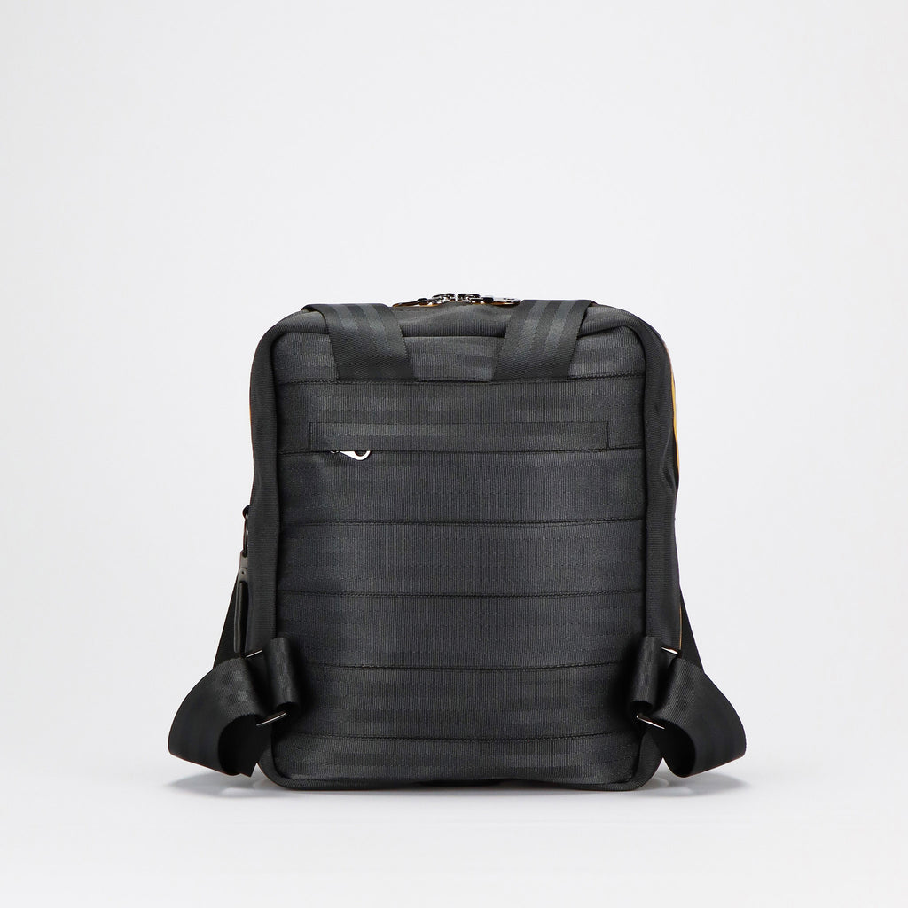 black seatbelt backpack M anti-theft zipped pocket eKodoKi RE-BELT