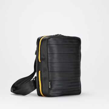 black seatbelt backpack M front eKodoKi RE-BELT