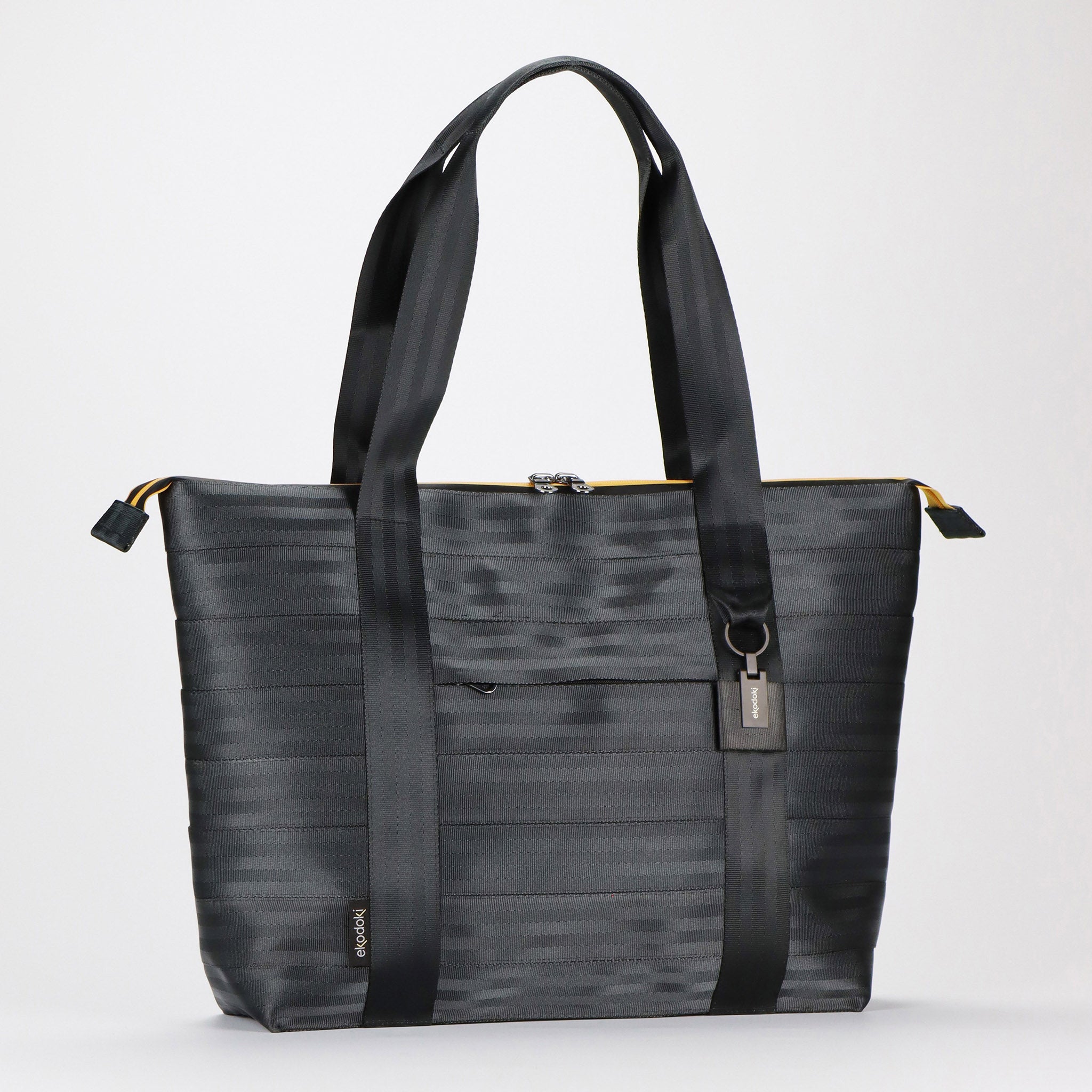 Tote Bag Seat Belts Black 16” Laptop eKodoKi® - Main Image