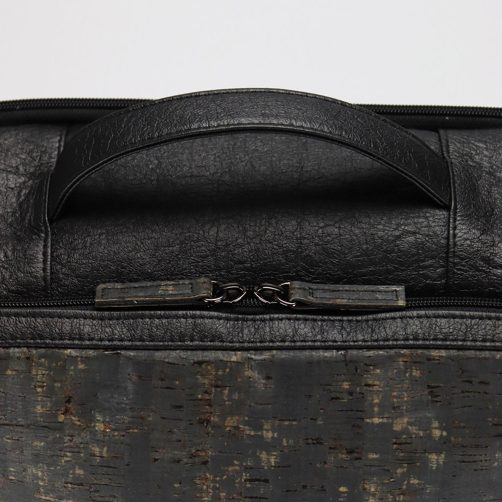 cork backpack L black washed pattern zipper detail eKodoKi KWORK