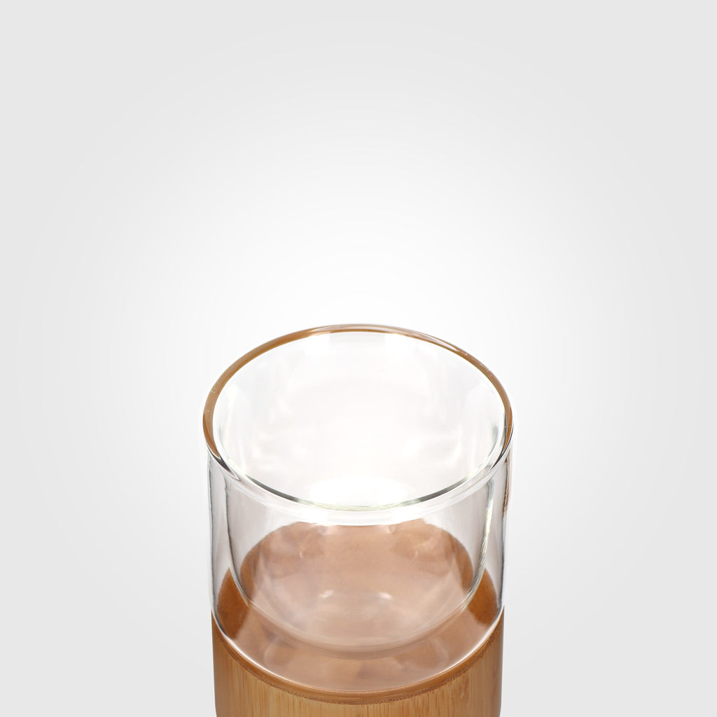 insulated glass and bamboo cup 180ml top detail eKodoKi COZO
