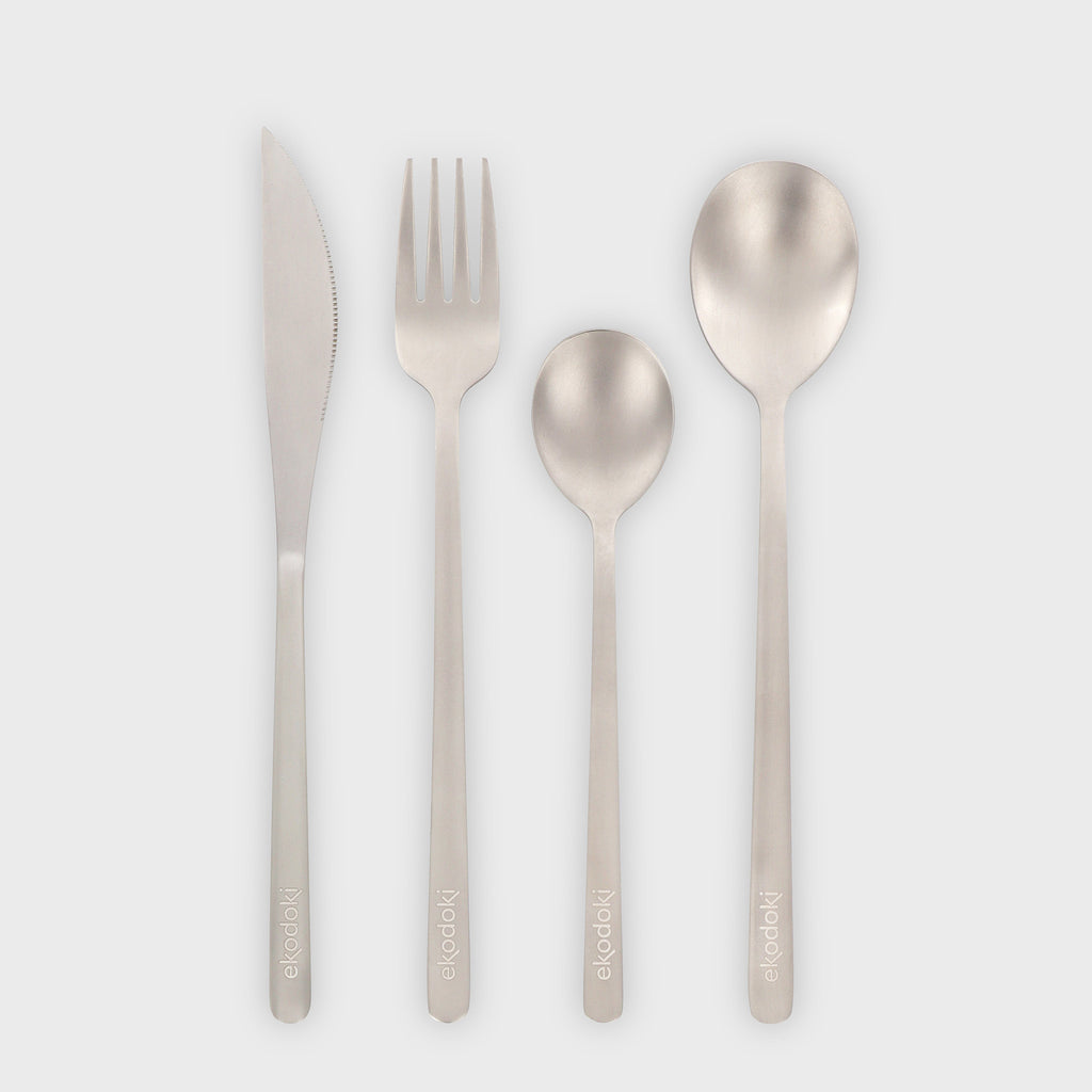 knife fork tablespoon and dessert spoon from silver cutlery set eKodoKi KITTO