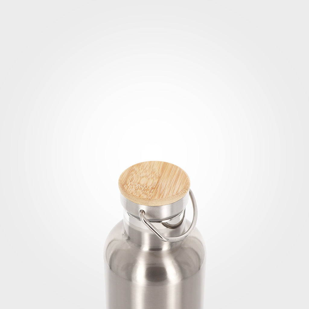 reusable brushed stainless steel insulated bottle 1000ml 100cl 1L 34oz cap on eKodoKi THERMOS