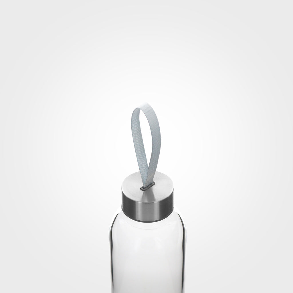 reusable glass water bottle 550ml aluminium cap on eKodoKi HYDRO