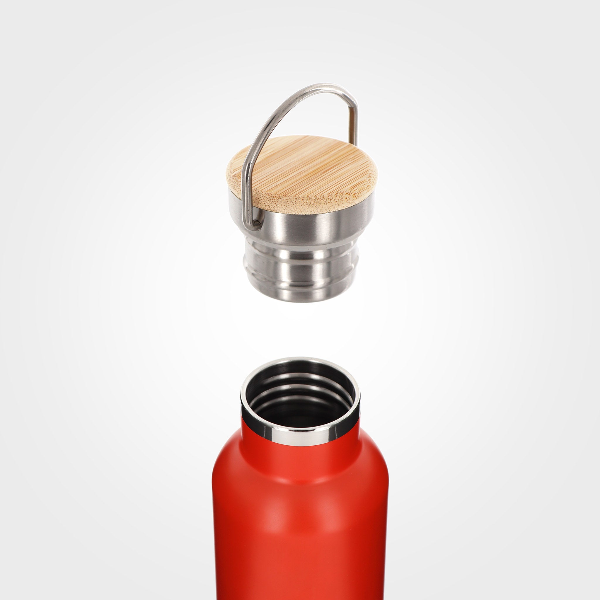 Thermos Bottle 600ml 20oz | Red Stainless Steel