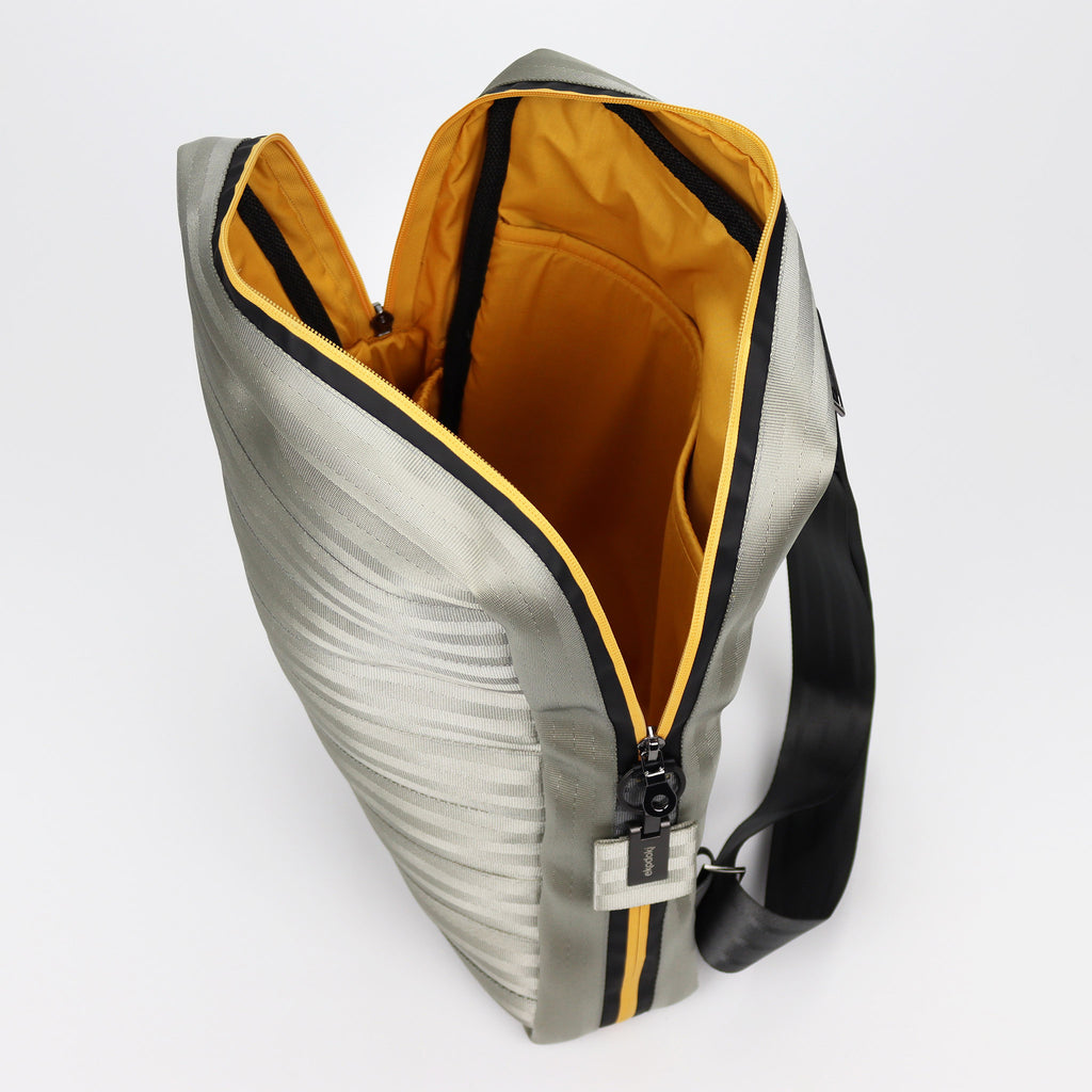 sand seatbelt backpack L inner laptop divider eKodoKi RE-BELT