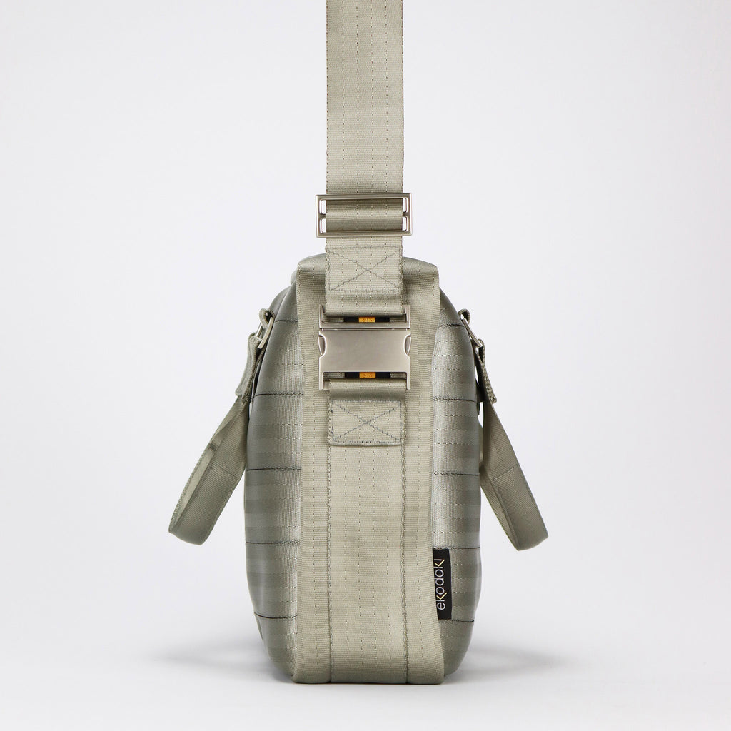 sand seatbelt briefcase M strap with metal spring buckles eKodoKi RE-BELT